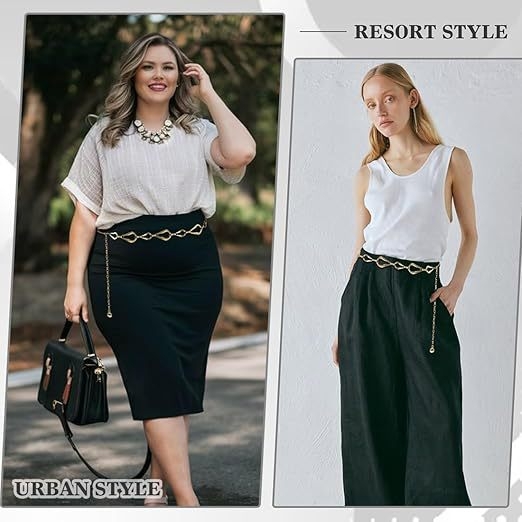 Метална талийна верига за жени, универсален стил, за млади, с една лента