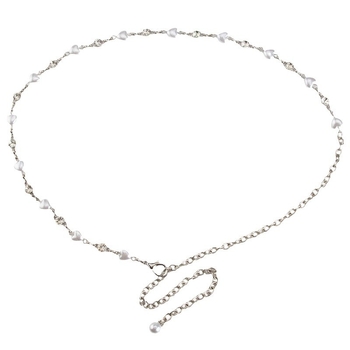 Дамска талийна верига с декоративни перли и кристали, метал, модерен стил, единичен обхват на колана, възможност за персонализация