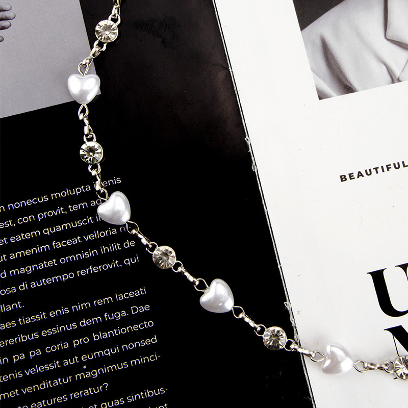 Дамска талийна верига с декоративни перли и кристали, метал, модерен стил, единичен обхват на колана, възможност за персонализация