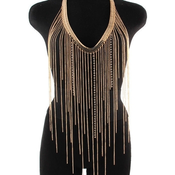 Колие с геометричен дизайн, многослоено от сплав, регулярна верижка, лек лукс