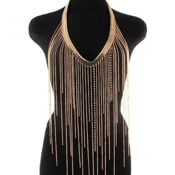 Колие с геометричен дизайн, многослоено от сплав, регулярна верижка, лек лукс