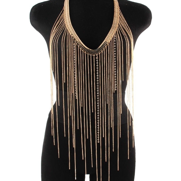 Колие с геометричен дизайн, многослоено от сплав, регулярна верижка, лек лукс