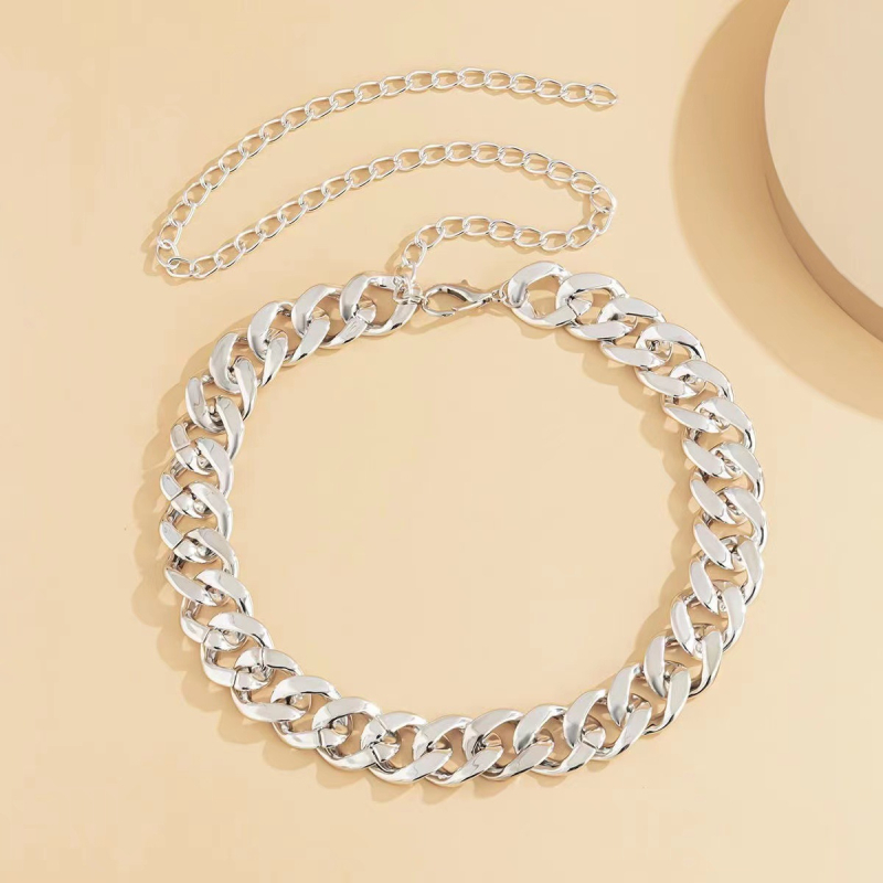 Талия синджир за дами, метал, еднокръгла халка, дължина 80–100 см