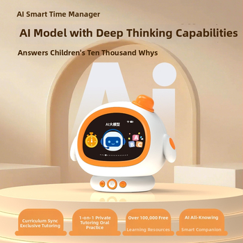 Будилник с AI за управление на времето за ученици от началното училище, презареждащ се, ABS корпус, ABS циферблат, сладък стил