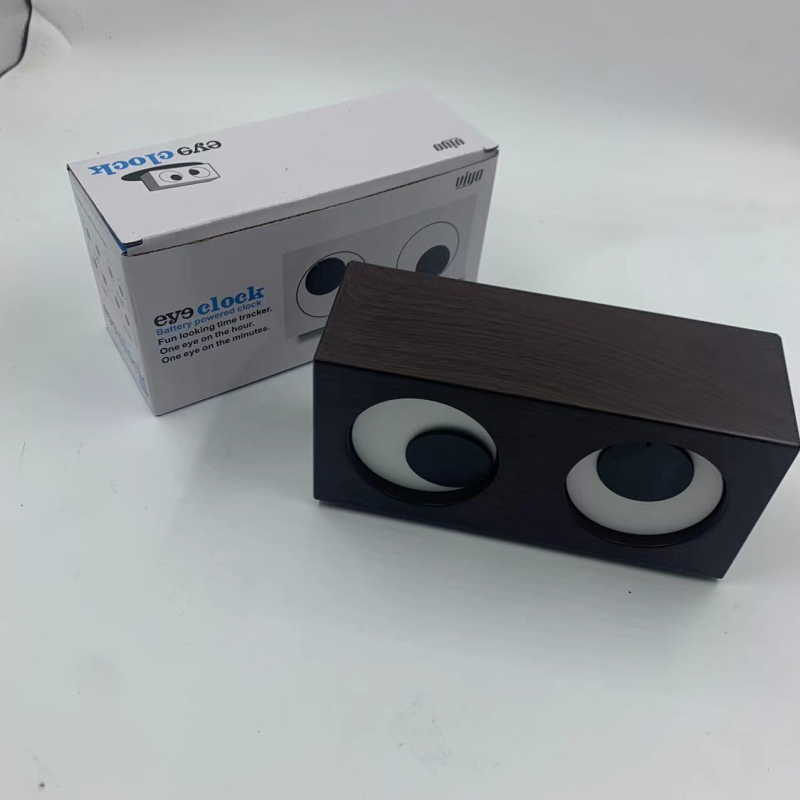 Будилник с големи очи, 24-часово показване, батерийно захранване, електронно движение, триизмерен дисплей с показалец