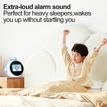 AI интелигентен будилник за ученици с гласово управление и управление на времето, LCD числов дисплей, презареждаем захранване, електронно движение