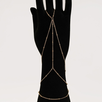 Дамски стоманен ръчен и телесен синджир с геометричен дизайн, електроплатина, модерен стил