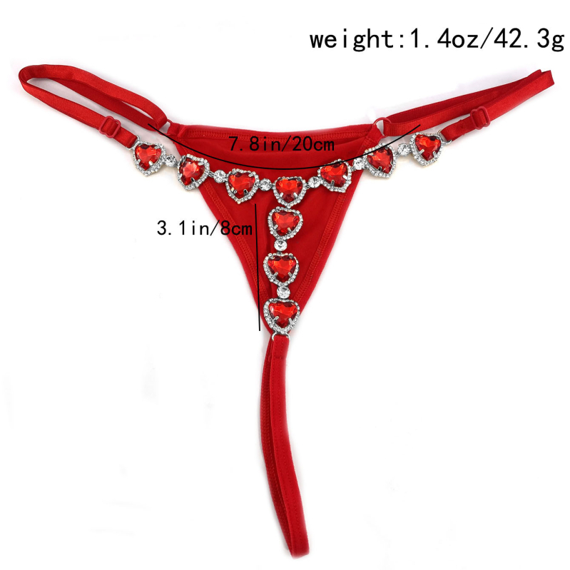 Сърцевидна диамантена телесна верига за жени – ханшова верига за бански, пролет 2025