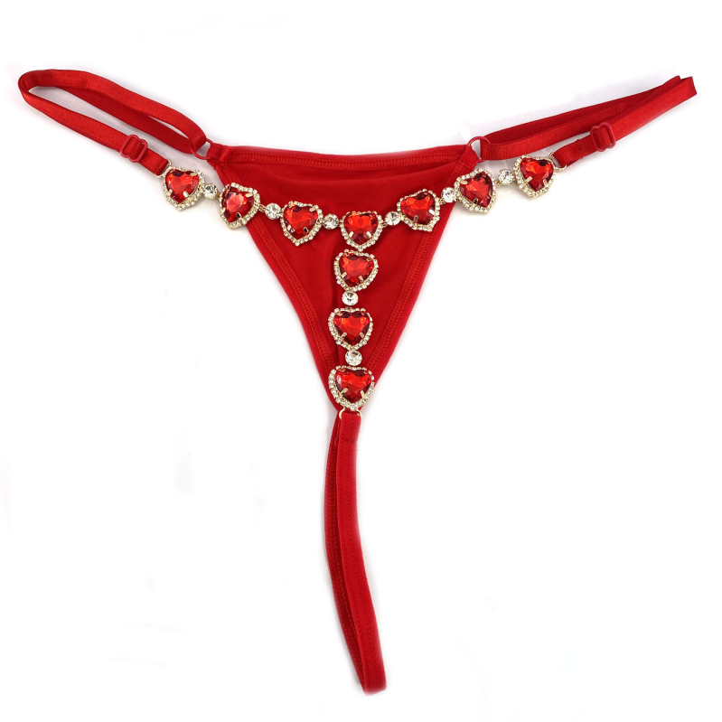 Сърцевидна диамантена телесна верига за жени – ханшова верига за бански, пролет 2025