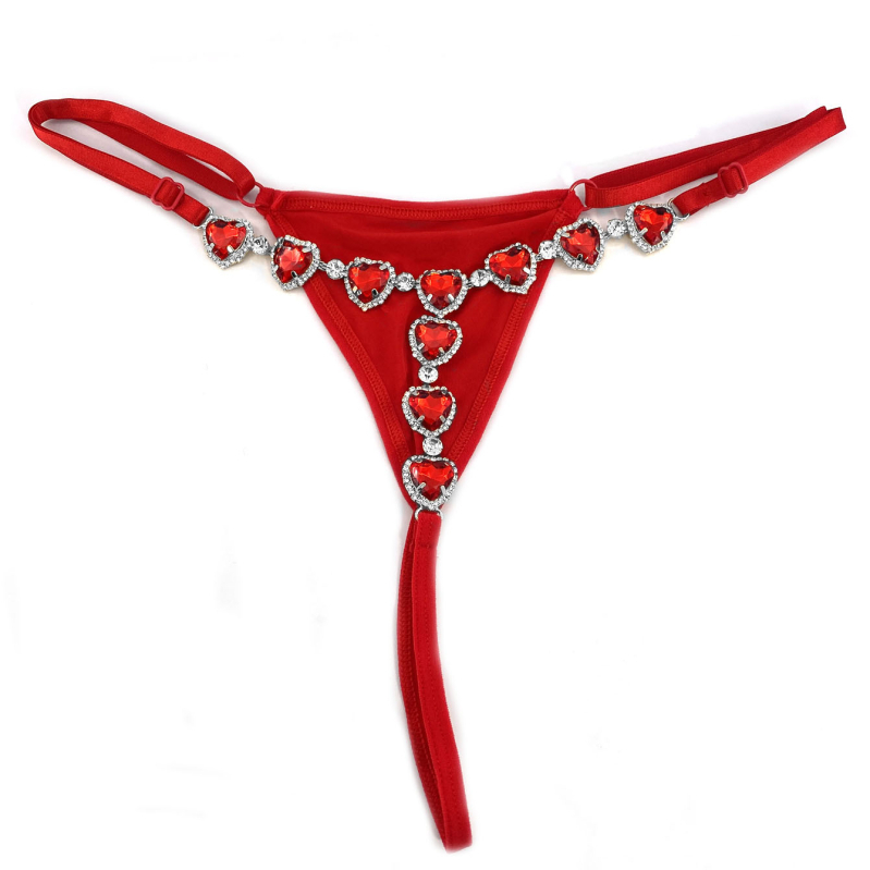 Сърцевидна диамантена телесна верига за жени – ханшова верига за бански, пролет 2025