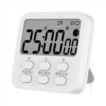 Електронен таймер с аларма, квадратен пластмасов корпус, батерийно захранване, за учене и кухня