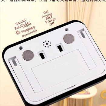 Мултифункционален електронен таймер с аларма, правоъгълно пластмасово тяло, LCD дисплей, захранване с батерии