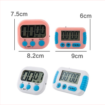 Кухненски таймер с аларма и хронограф, електронен LED дисплей, пластмасов корпус, батерийно захранване