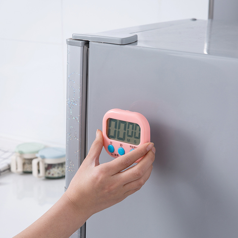 Кухненски таймер с аларма и хронограф, електронен LED дисплей, пластмасов корпус, батерийно захранване