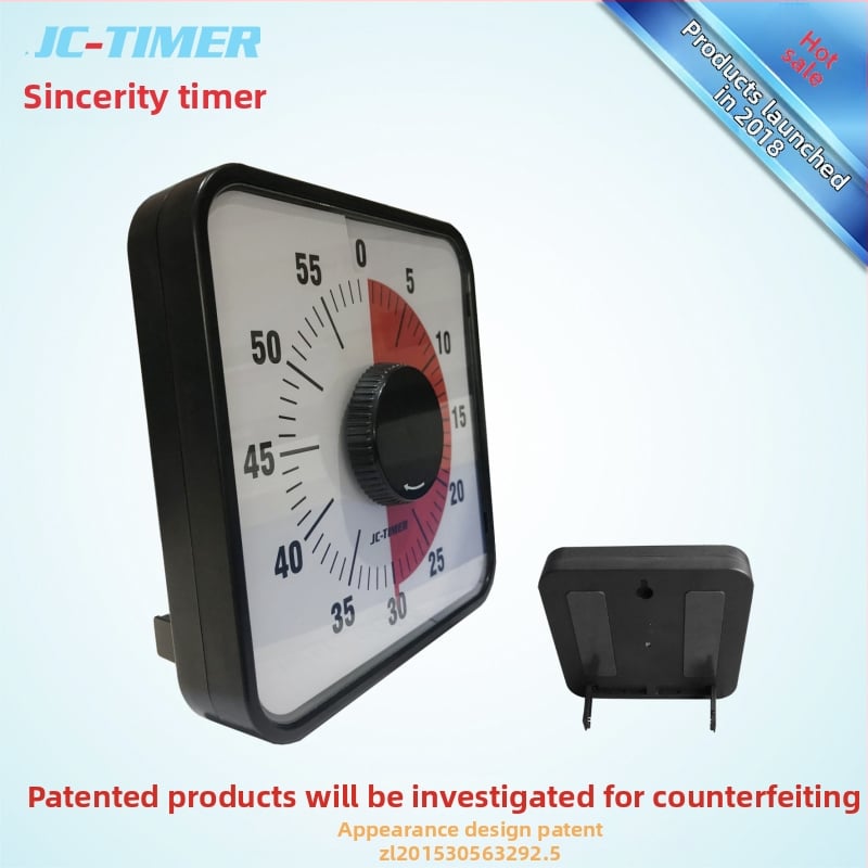 Механичен кухненски таймер с напомняне за обратно броене и стенен часовник-тикер, ABS корпус, LED/аналогов дисплей