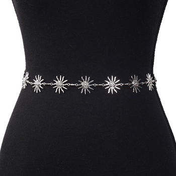 Метална талийна верига - унисекс, елегантен стил, дължина 105 см, ширина 5 см