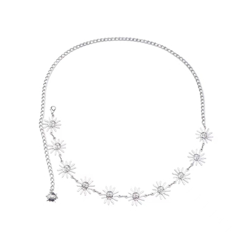 Метална талийна верига - унисекс, елегантен стил, дължина 105 см, ширина 5 см