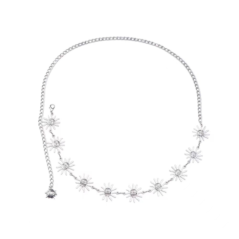 Метална талийна верига - унисекс, елегантен стил, дължина 105 см, ширина 5 см