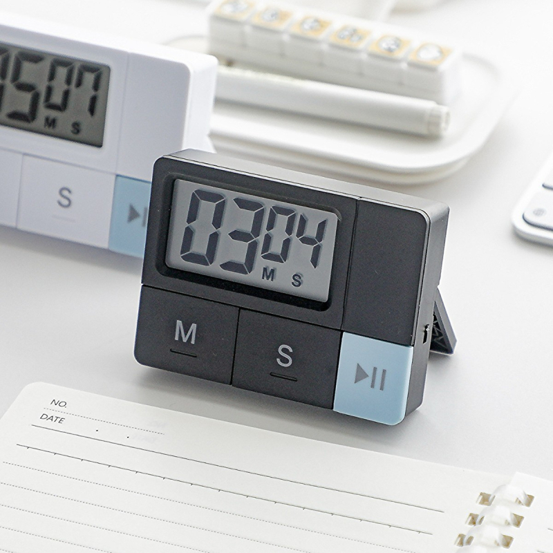 Електронен кухненски таймер – преносим, LCD дисплей, захранване с батерия, многофункционален таймер за готвене и учене