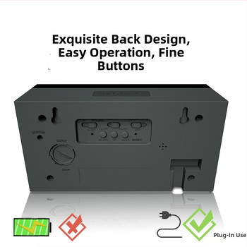 LED цифров будилник с таймер за обратно броене, термометър, календар и осветление