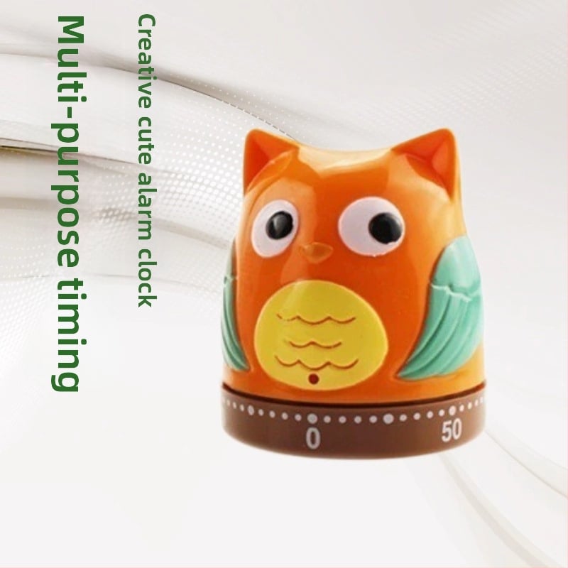 Механичен кухненски таймер с аларма за учене – обратно броене, механично задвижване, пластмасов корпус, указателен дисплей