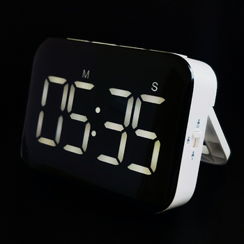 Diubude цифров кухненски таймер с LED дисплей, захранван с батерия, пластмасов корпус, правоъгълен дизайн, подходящ за кухня, кабинет и офис