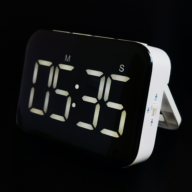 Diubude цифров кухненски таймер с LED дисплей, захранван с батерия, пластмасов корпус, правоъгълен дизайн, подходящ за кухня, кабинет и офис