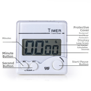 Кухненски механичен таймер с аналогов показател, корпус от алуминиева сплав, захранване със суха батерия, карикатурен дизайн