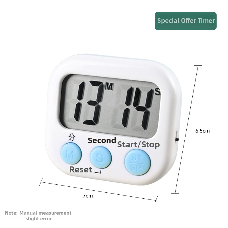 Кухненски механичен таймер с аналогов показател, корпус от алуминиева сплав, захранване със суха батерия, карикатурен дизайн