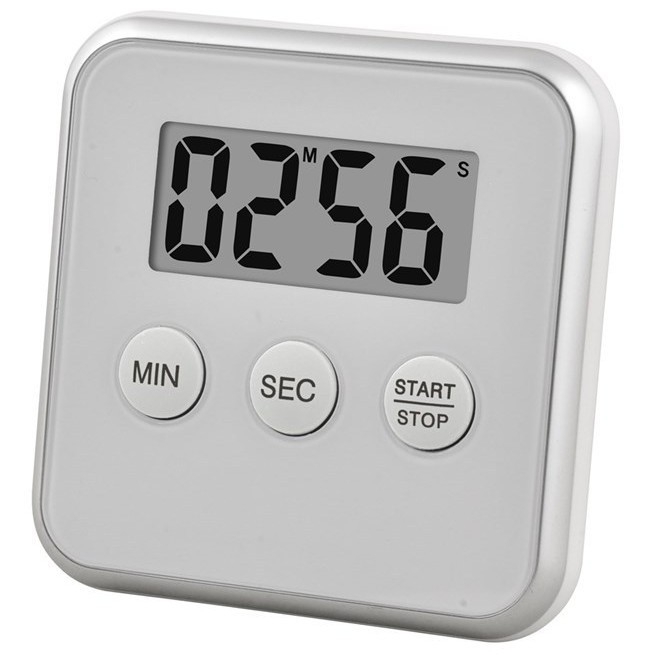 Elektronički kuhinjski timer s LCD zaslonom, baterijsko napajanje, plastično kućište, model DIY1802