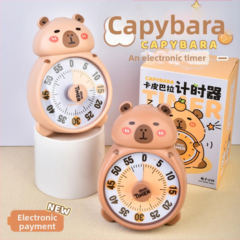 Капибала таймер за ученици – кухненски и учебен таймер с хронограф, батерийно захранване, овален пластмасов корпус