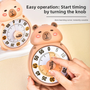 Капибала таймер за ученици – кухненски и учебен таймер с хронограф, батерийно захранване, овален пластмасов корпус