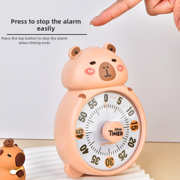 Капибала таймер за ученици – кухненски и учебен таймер с хронограф, батерийно захранване, овален пластмасов корпус