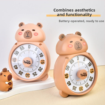 Капибала таймер за ученици – кухненски и учебен таймер с хронограф, батерийно захранване, овален пластмасов корпус