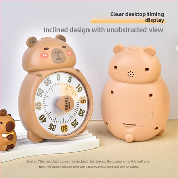 Капибала таймер за ученици – кухненски и учебен таймер с хронограф, батерийно захранване, овален пластмасов корпус