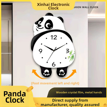 Panda nástenné hodiny - quartz, batériové napájanie, kruhový plastový ciferník, analóg, obývačka