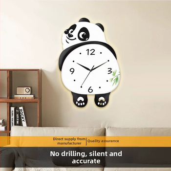Panda nástenné hodiny - quartz, batériové napájanie, kruhový plastový ciferník, analóg, obývačka