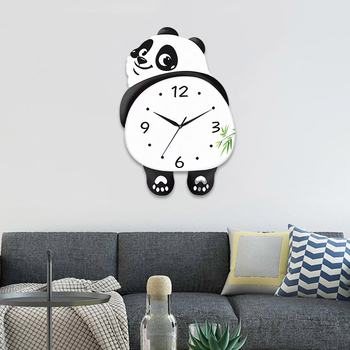 Panda nástenné hodiny - quartz, batériové napájanie, kruhový plastový ciferník, analóg, obývačka