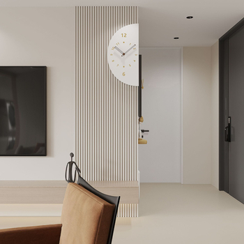 Стенно часовник - двустранен, с плавно движение на секундите, батериен, метален корпус