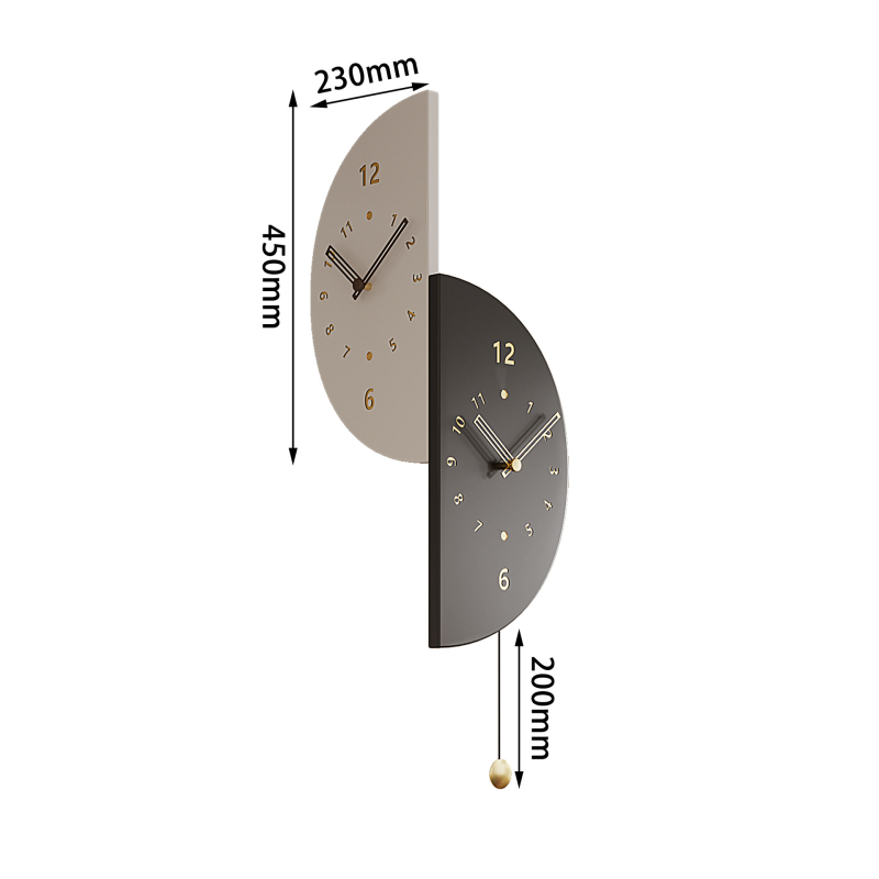 Стенно часовник - двустранен, с плавно движение на секундите, батериен, метален корпус