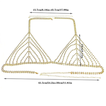 Верижка за тяло с rhinestones, електроплатинг, женски стил, персонализиране
