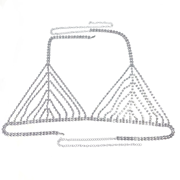 Верижка за тяло с rhinestones, електроплатинг, женски стил, персонализиране