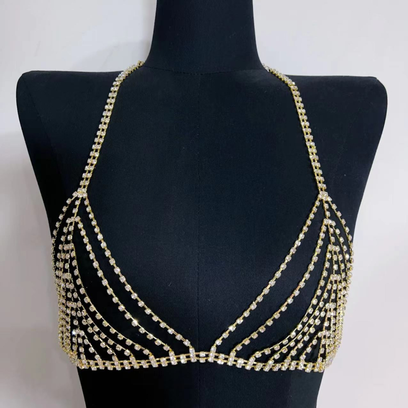 Верижка за тяло с rhinestones, електроплатинг, женски стил, персонализиране