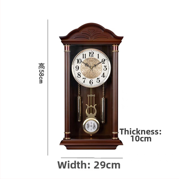 Настен часовник, китайски стил, кварцов механизъм, батерийно захранване