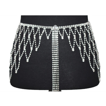 Niubei талийна верига с кристали, за жени, стил All-Match, единична обиколка на колана, самостоятелна опаковка, персонализирана обработка