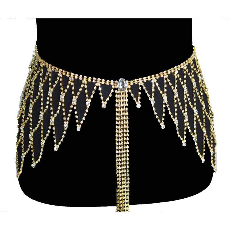 Niubei талийна верига с кристали, за жени, стил All-Match, единична обиколка на колана, самостоятелна опаковка, персонализирана обработка