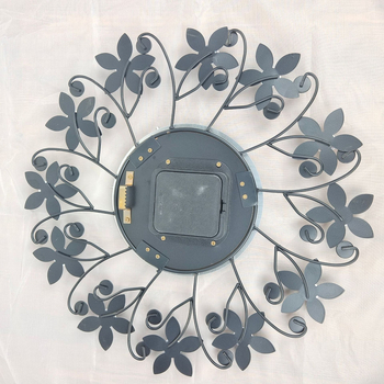 Стенен часовник от метал, кръгъл корпус, кварцов механизъм, модел H91, 24-часово показване, прозрачно Plexiglas покритие