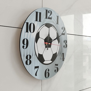 Zidni sat od ploče gustoće, kružni, jednostran, kretanje sekundne kazaljke, svjetsko vrijeme