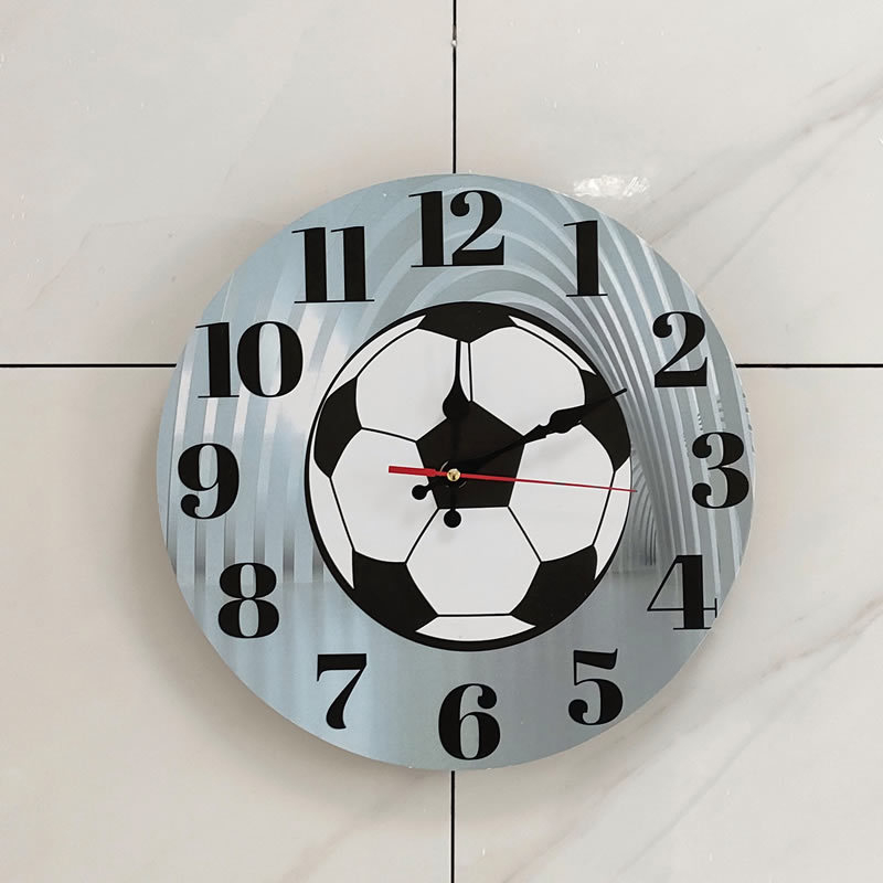 Zidni sat od ploče gustoće, kružni, jednostran, kretanje sekundne kazaljke, svjetsko vrijeme