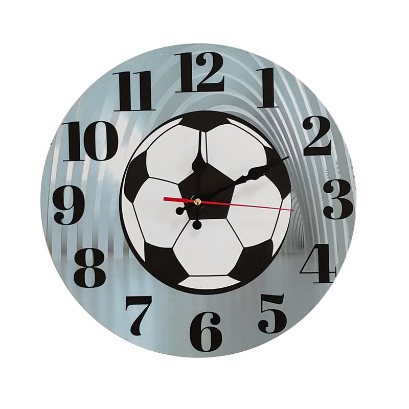 Zidni sat od ploče gustoće, kružni, jednostran, kretanje sekundne kazaljke, svjetsko vrijeme